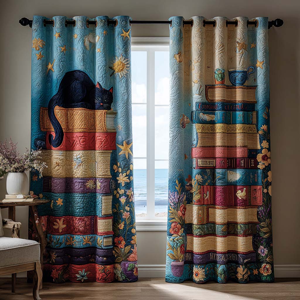 Bookworm Bliss Quilted Curtains NCU0NNT2305 – Quiltnest