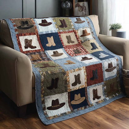 Boots and Hats Quilted Blanket NCU0NNT2127