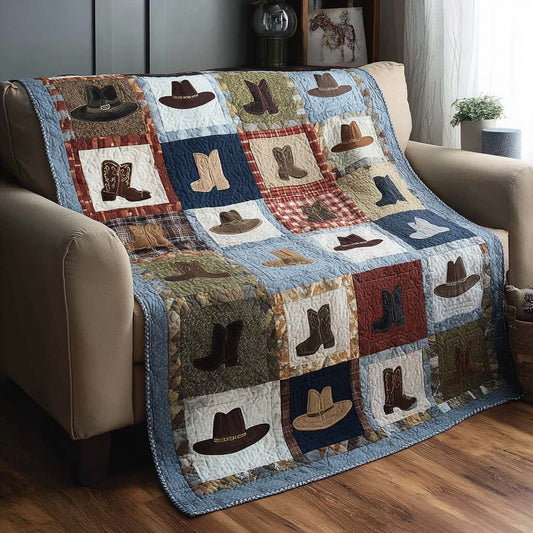 Boots and Hats Quilted Blanket NCU0NNT2127
