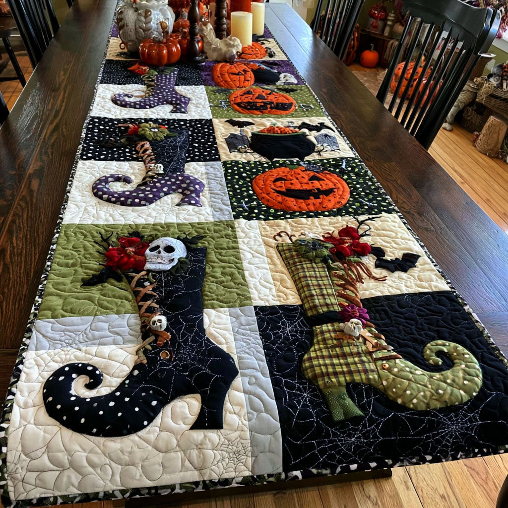 Boots of Mischief Quilted Table Runner NCU0PTT3260