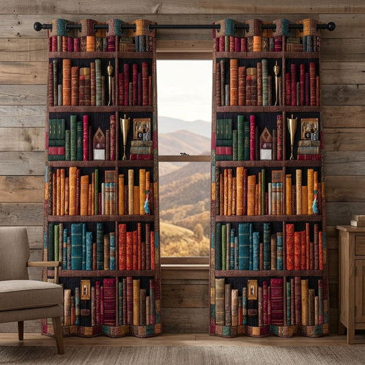 Botanic Books Quilted Curtains NCU0DDK2589