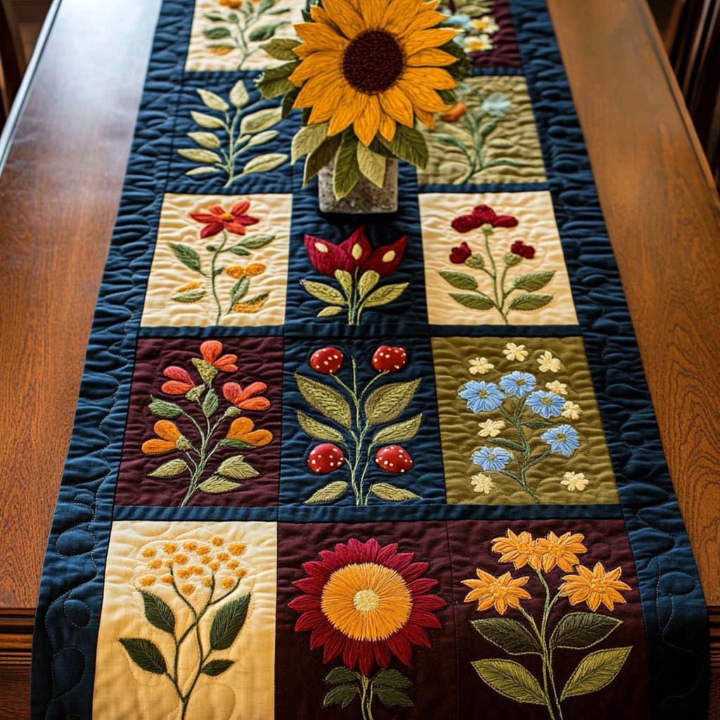 Botanic Charm Quilted Table Runner NCU0NNT1852