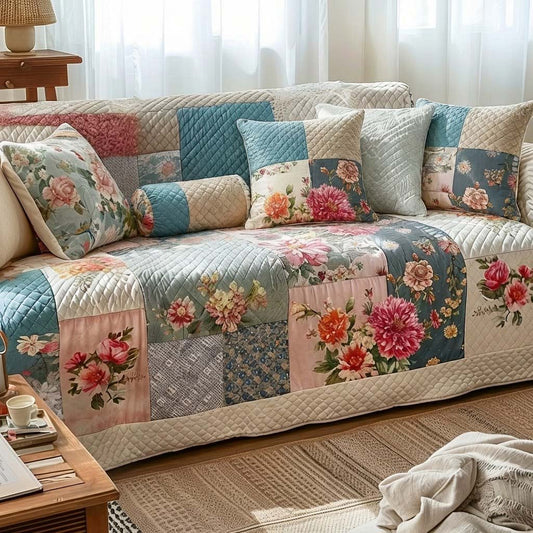 Botanical Breeze Quilted Sofa Cover NCU0DQQ0461