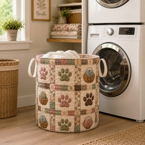 Botanical Cats Quilted Laundry Basket NCU0NTD2088