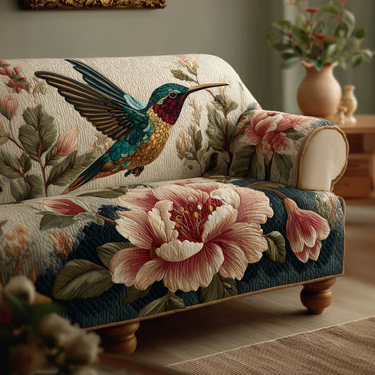 Botanical Grace Quilted Sofa Cover NCU0LDH451