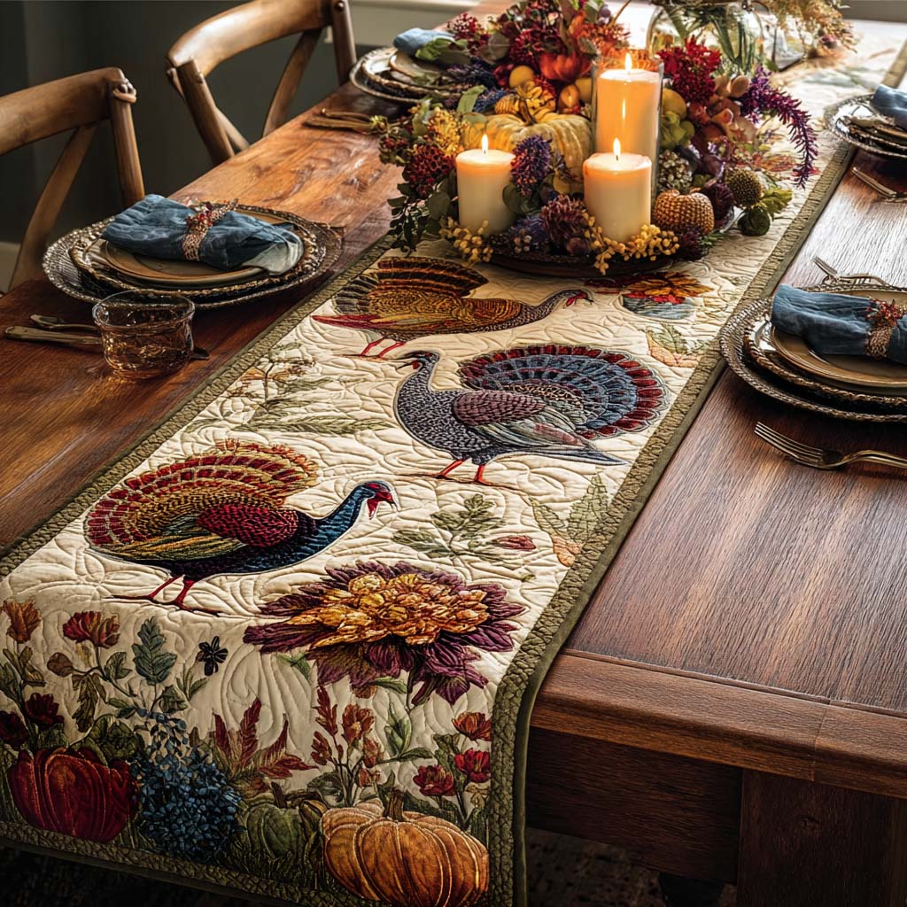 Thanksgiving Quilted Table Runner NCU0QN037