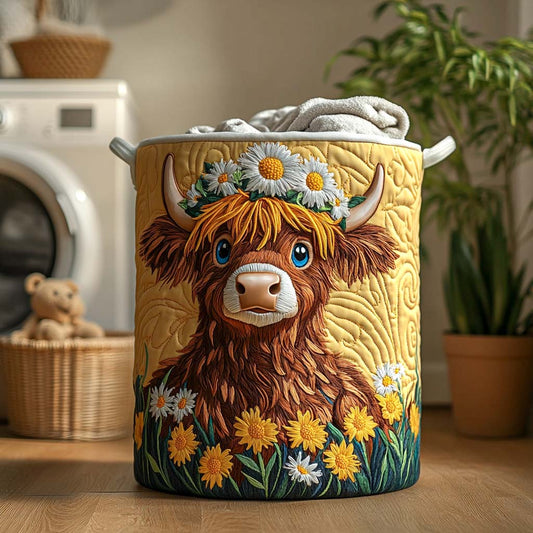 Bovine Breeze Quilted Laundry Basket NCU0NNT1358