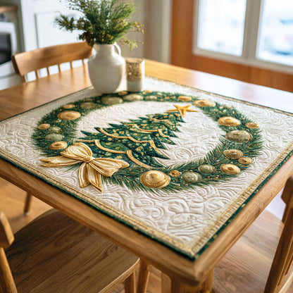 Bowed Fir Quilted Table Topper NCU0NTD348