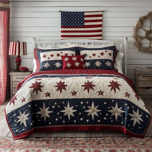 Brave America 3-Piece Quilted Bedding Set NCU0NVH902