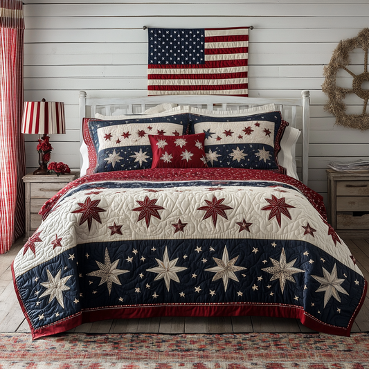 Brave America 3-Piece Quilted Bedding Set NCU0NVH902