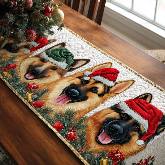 Brave German Shepherd Quilted Table Runner NCU0DDK1504