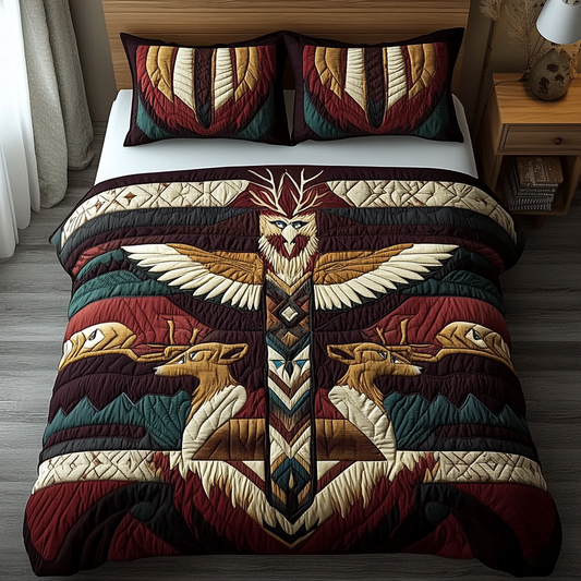 Brave Totem 3-Piece Quilted Bedding Set NCU0NVH077
