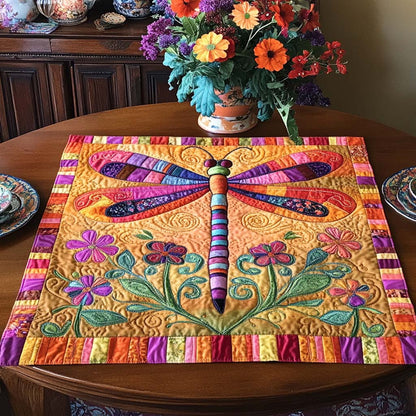 Breezy Dragonfly Dance Quilted Table Topper NCU0NNT998