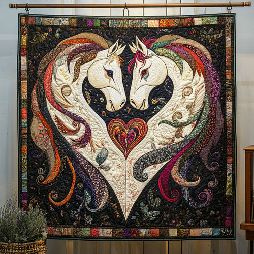 Bridle and Heart Quilted Blanket NCU0PTT104