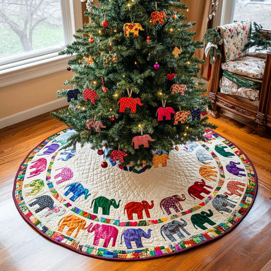 Bright Spirits Christmas Quilted Tree Skirt NCU0NNT081