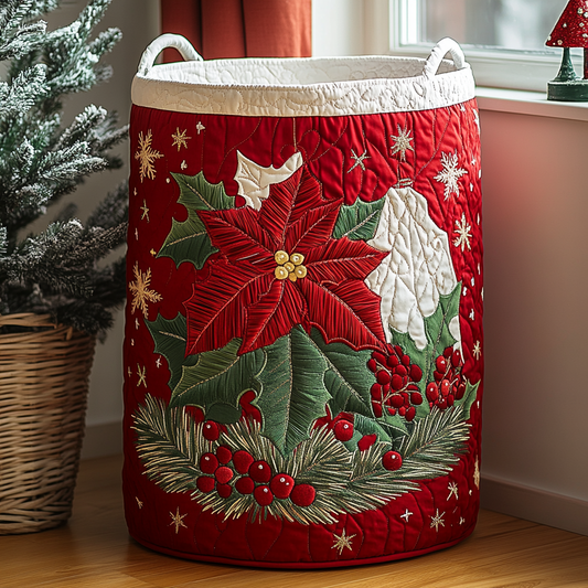 Bright Blossom Quilted Laundry Basket NCU0DDK1084