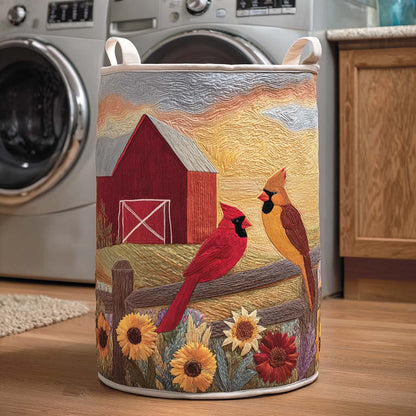 Bright Cardinal Quilted Laundry Basket NCU0NTD169