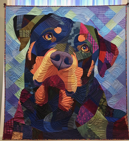 Bright Hues Rottie Joy Quilted Blanket NCU0DV1647