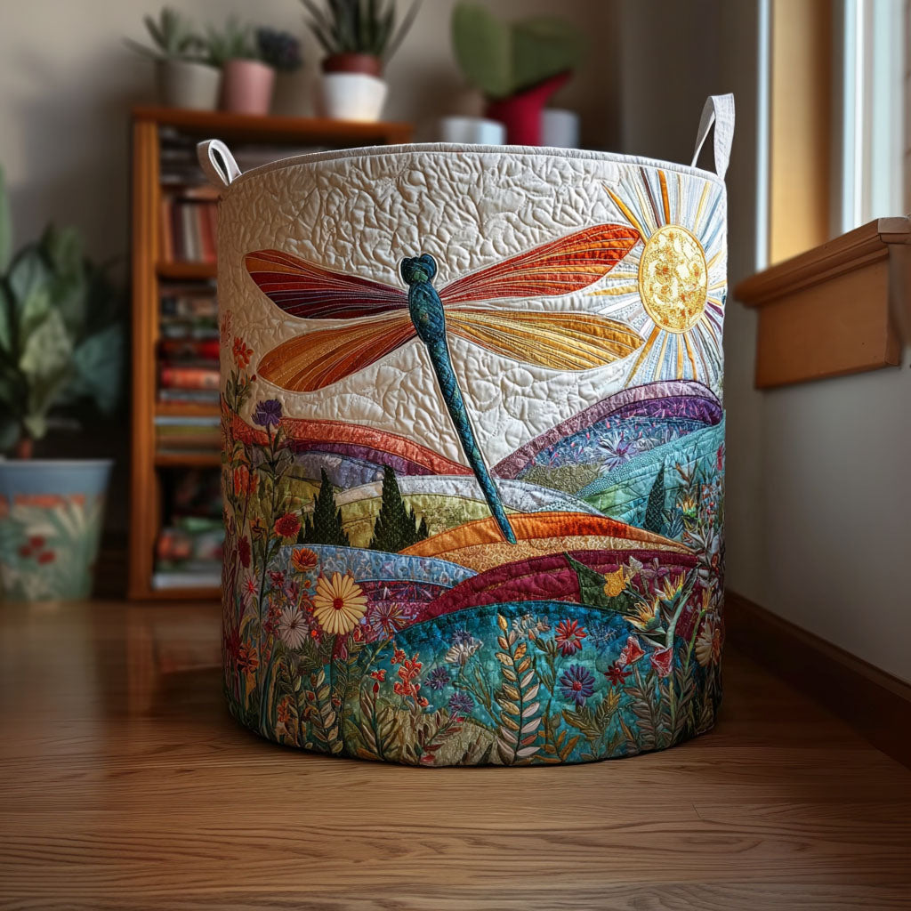 Bright Meadow Quilted Laundry Basket NCU0PTT2555
