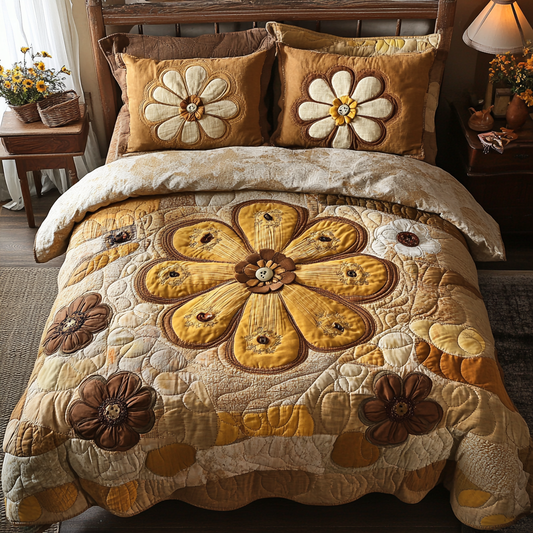 Bright Meadows 3-Piece Quilted Bedding Set NCU0NVH323