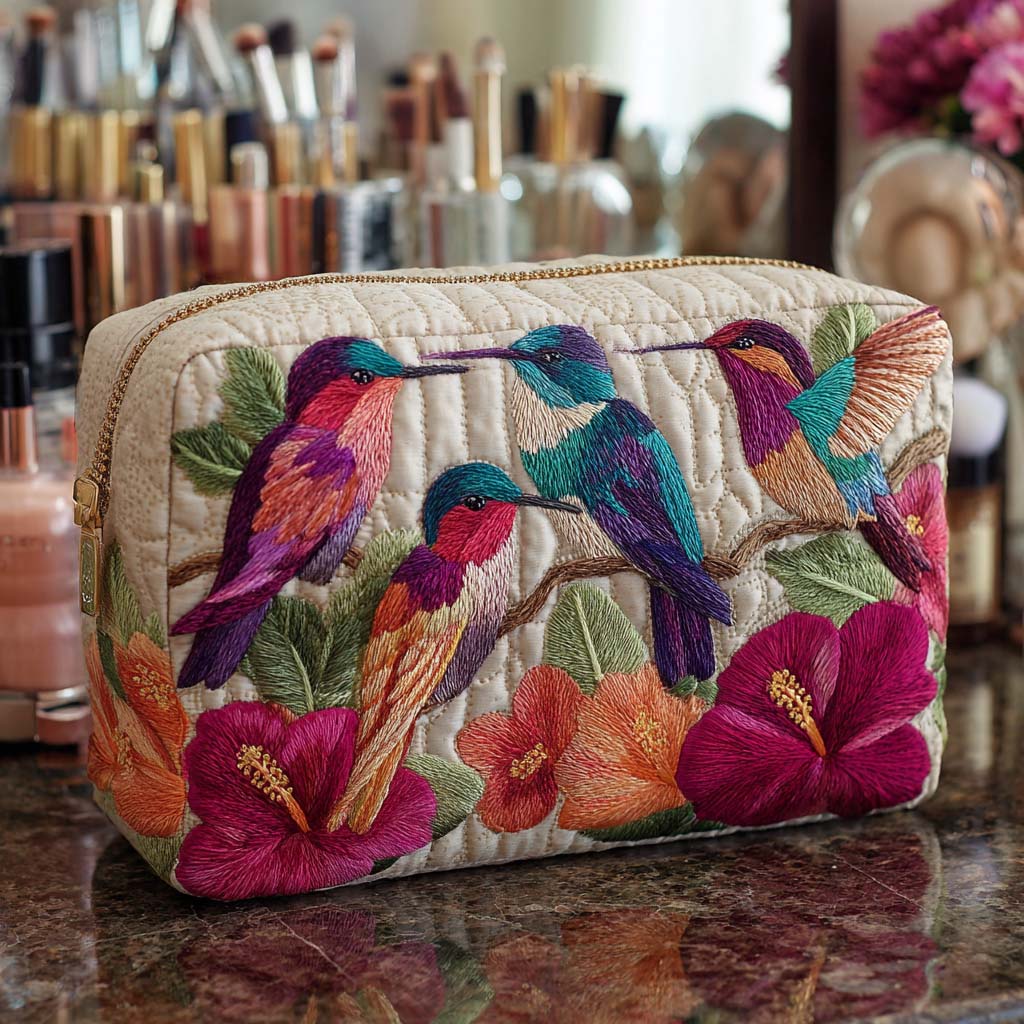 Hummingbird Quilted Makeup Bag NCU0QN065