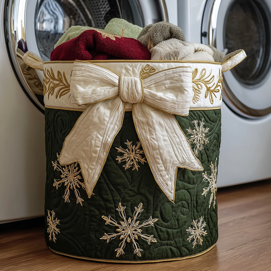 Bright Ribbon Quilted Laundry Basket NCU0DDK1974