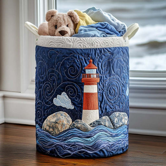 Bright Shoreline Beacon Quilted Laundry Basket NCU0NNT1237