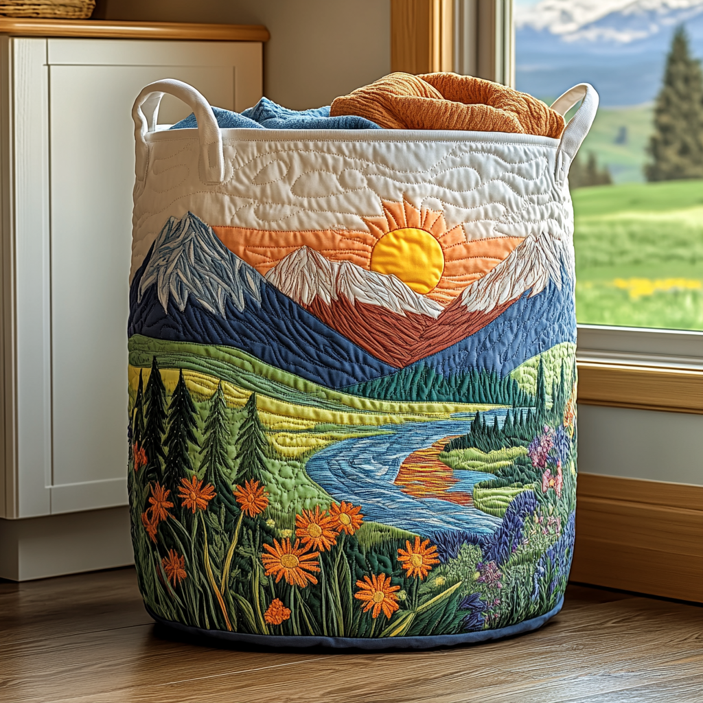 Bright Valley Quilted Laundry Basket NCU0DDK1018