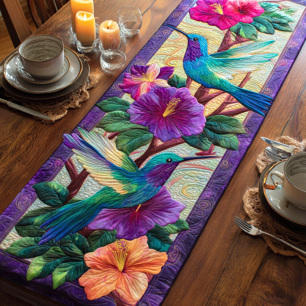 Bright Wing Harmony Quilted Table Runner NCU0NTD1082