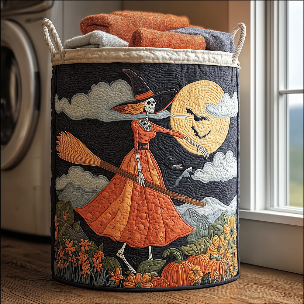 Broomstick Nights Quilted Laundry Basket NCU0TH3077