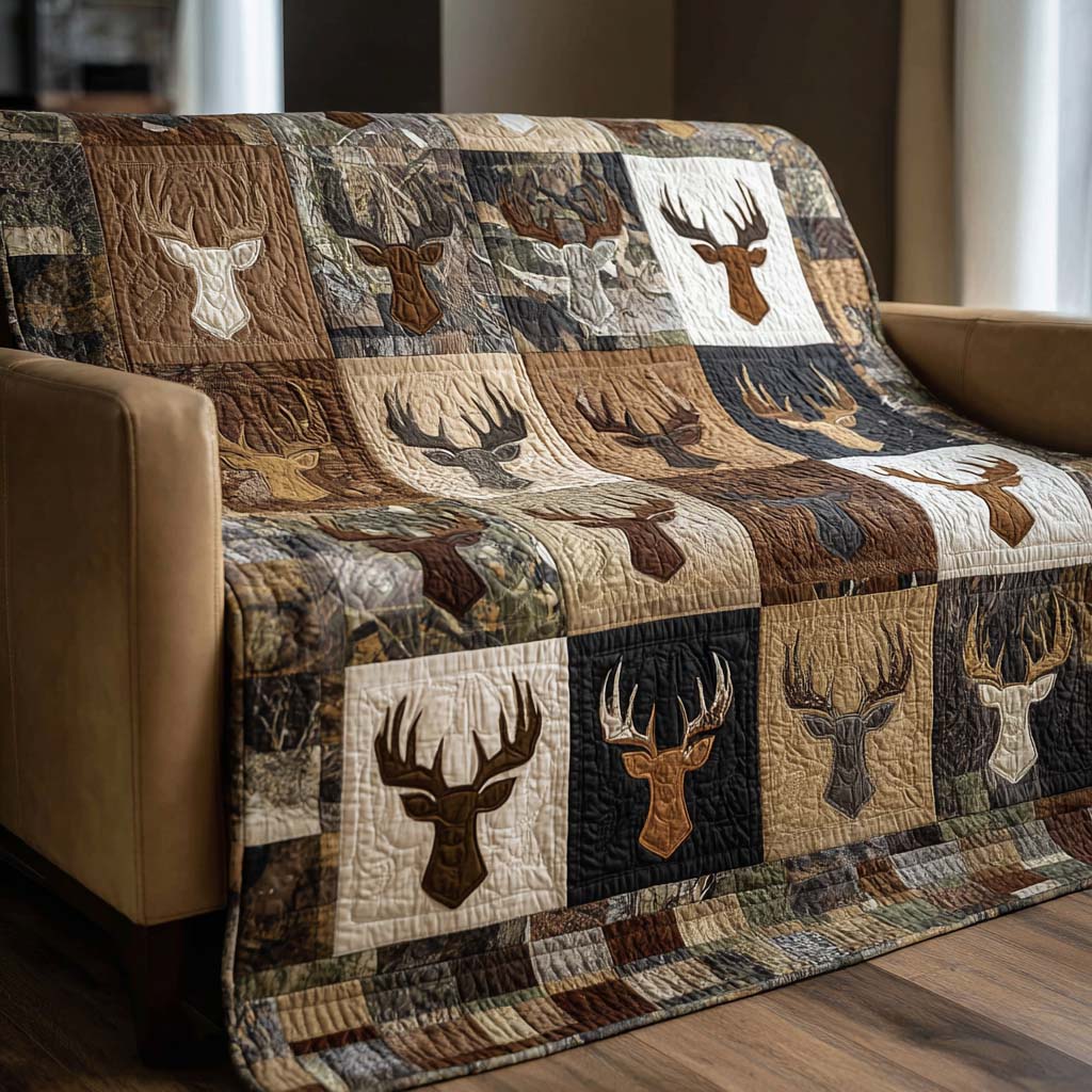 Buck Camouflage Quilted Blanket NCU0NNT2150