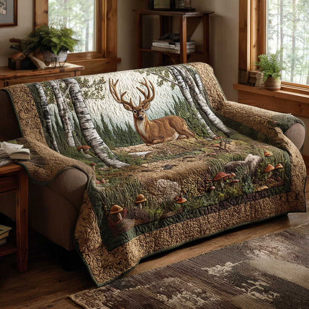 Buck Country Quilted Sofa Cover NCU0PTT2436