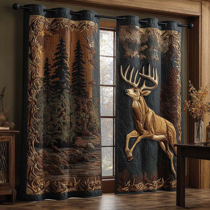 Buck Mark Quilted Curtains NCU0NNT2393