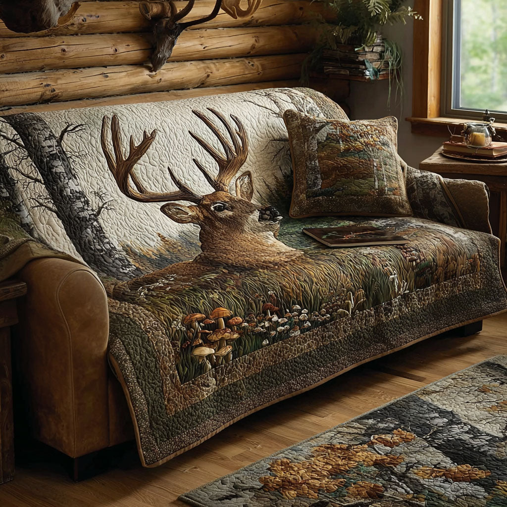 Buck Pursuit Quilted Sofa Cover NCU0PTT2437