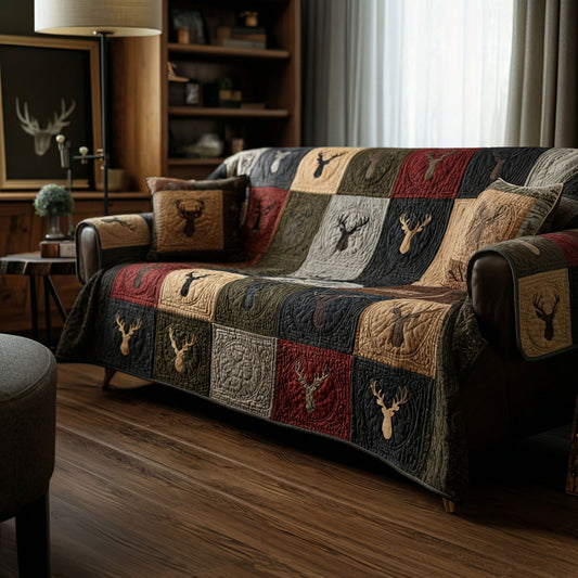 Buck Trail Patchwork Quilted Sofa Cover NCU0PTT2942