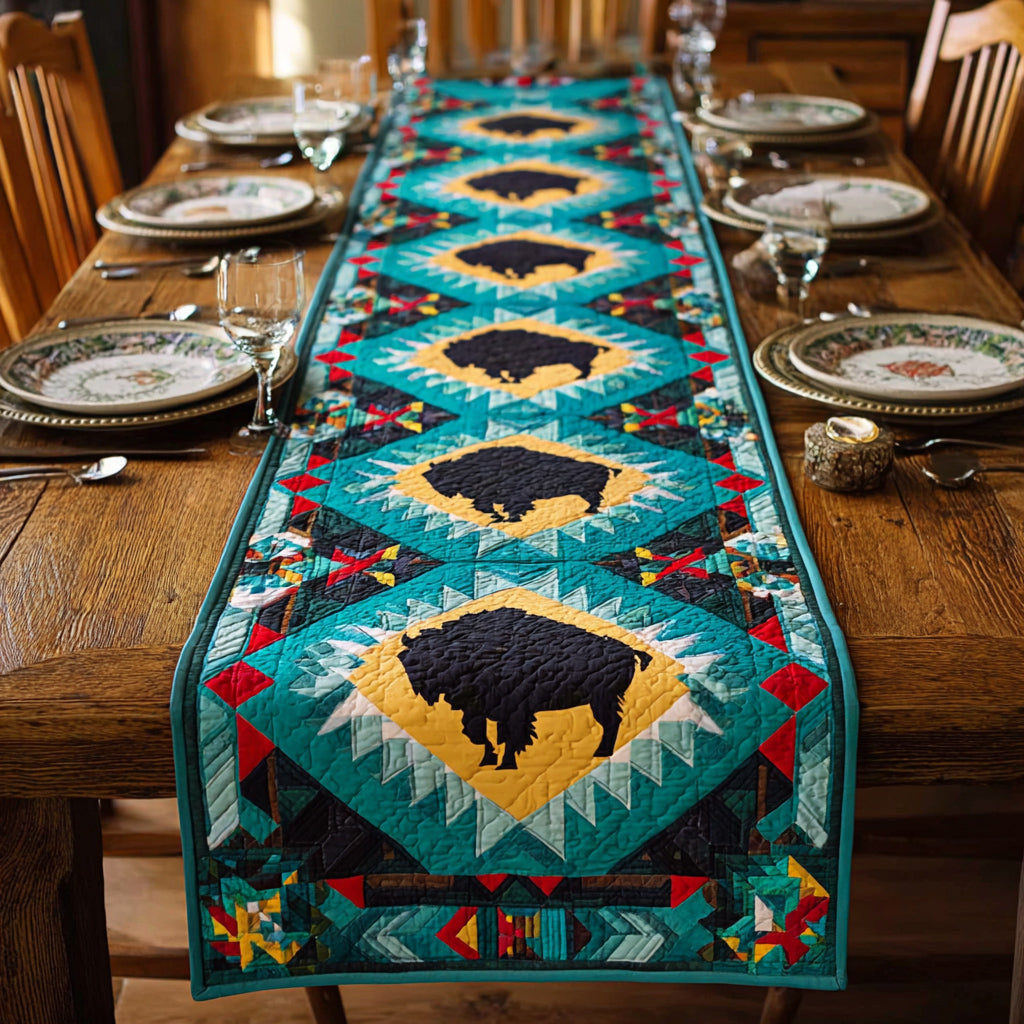 Buffalo Plains Quilted Table Runner NCU0HNH867