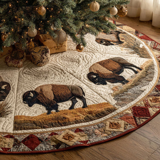 Buffalo Ridge Christmas Quilted Tree Skirt NCU0NTV478