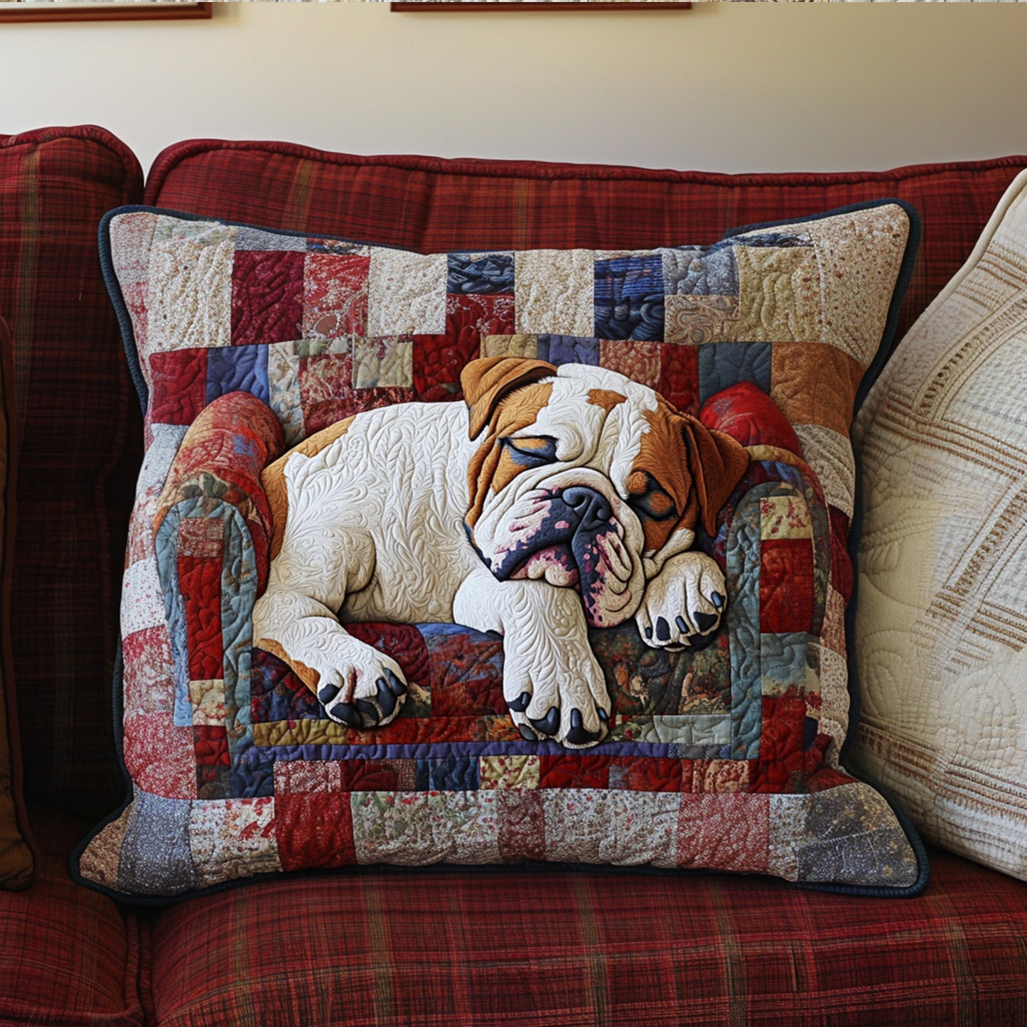 Bulldog Coziness Quilted Bedding Pillow Case NCU0PTT535