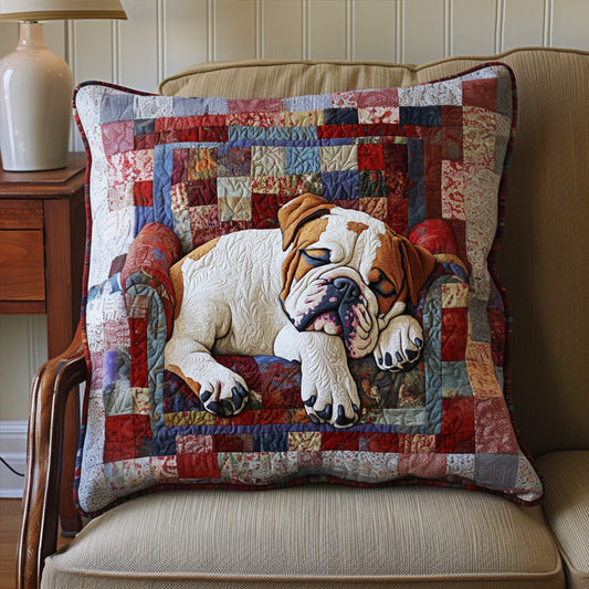 Bulldog Coziness Quilted Pillow Case NCU0PTT536