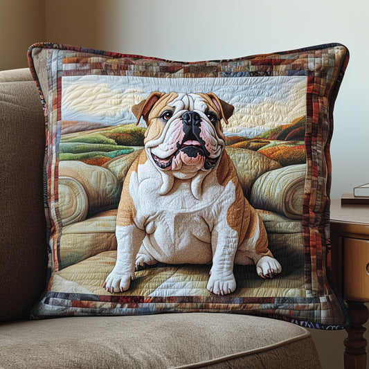 Bulldog Pals Quilted Bedding Pillow Case NCU0PTT537
