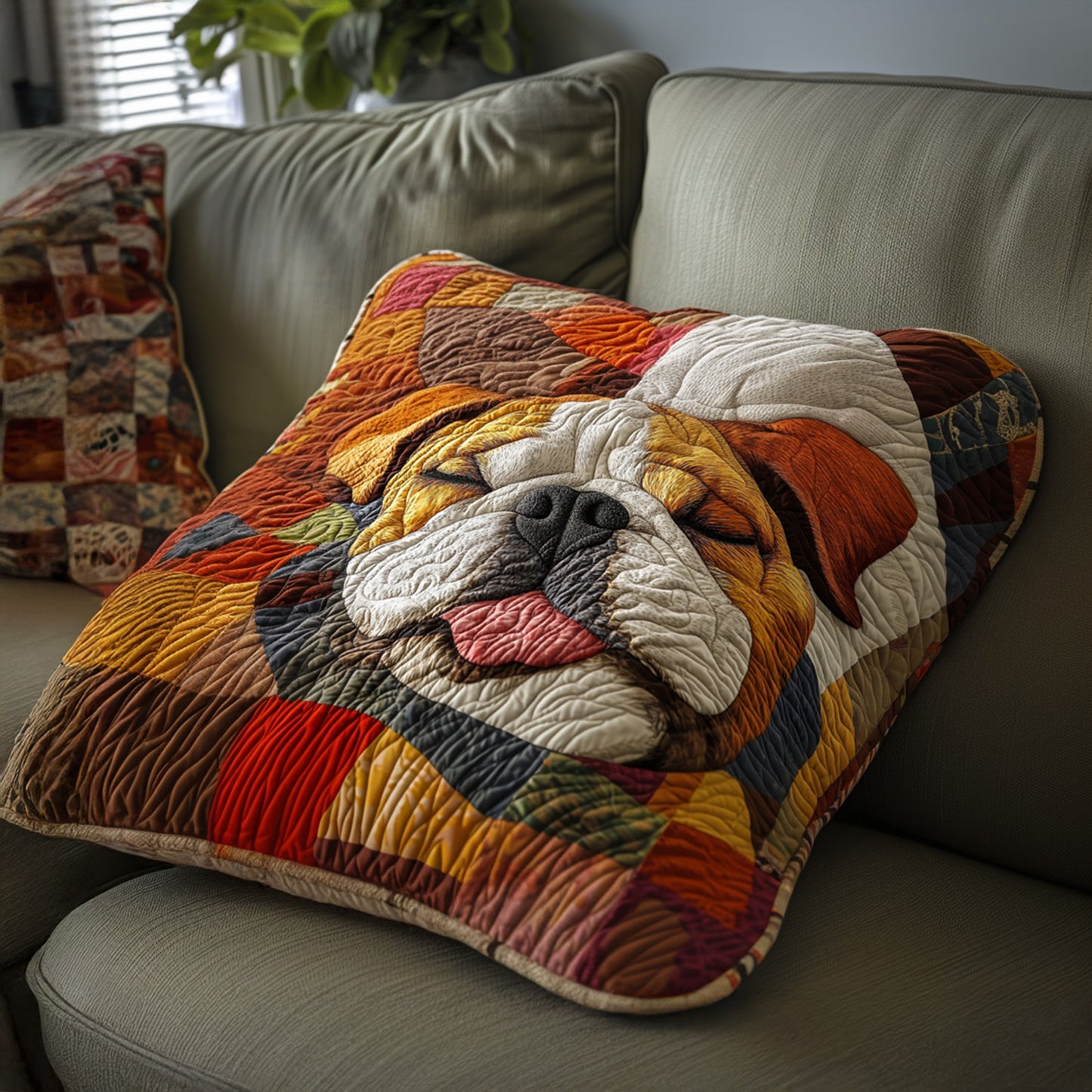 Bulldog Snout Quilted Pillow Case NCU0PTT540