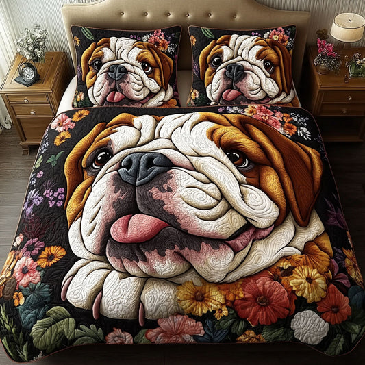 Bulldog Adventures 3-Piece Quilted Bedding Set NCU0PTT522