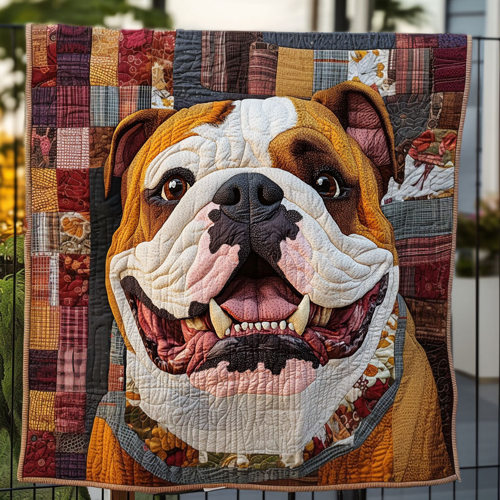 Bulldog Charmers Quilted Blanket NCU0PTT451