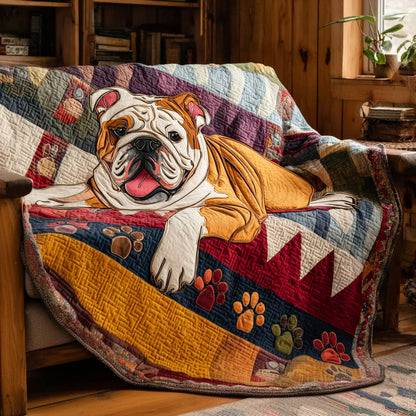Bulldog Cozy Quilted Blanket NCU0PTT2650