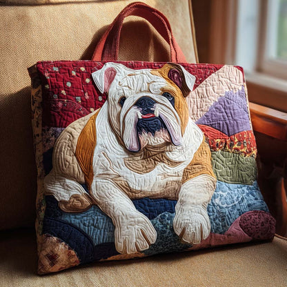 Bulldog Cuddle Quilted Tote Bag NCU0PTT1825