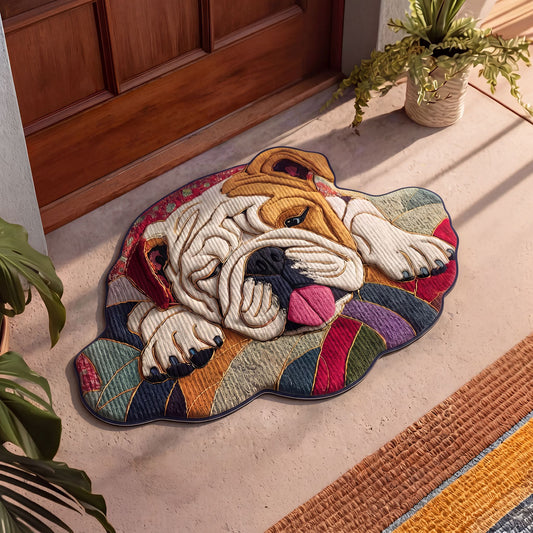 Bulldog Dream Greeting Custom Shape Doormat NCU0PTT3077
