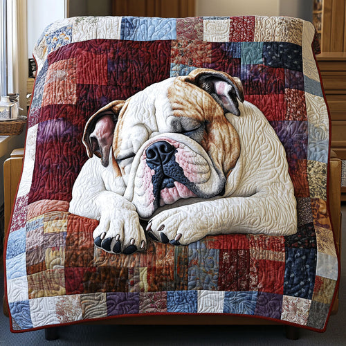 Bulldog Grace Quilted Blanket NCU0PTT454