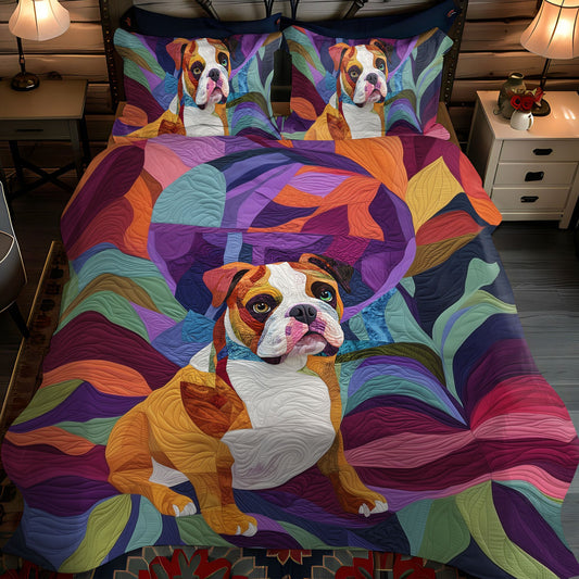 Bulldog Haven 3-Piece Quilted Bedding Set NCU0PTT414