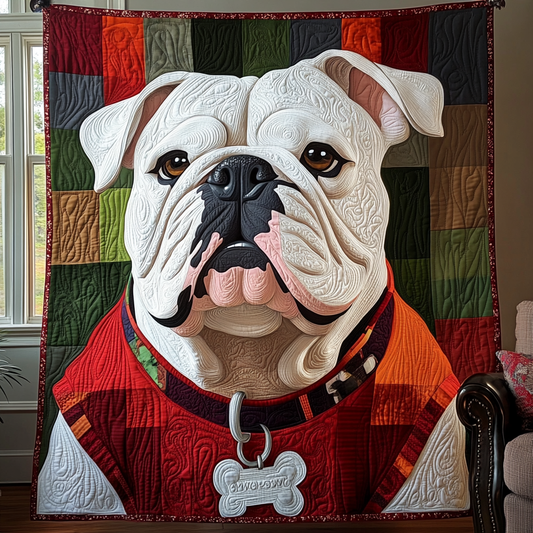 Bulldog In Style Quilted Blanket NCU0DV1603