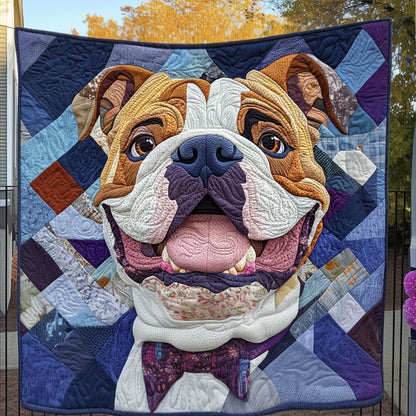 Bulldog Loyalty Quilted Blanket NCU0PTT459
